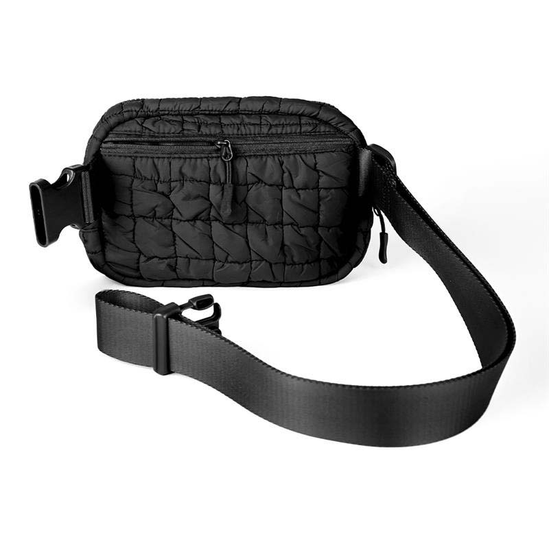 Black Puffer Belt Bag