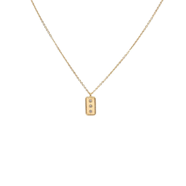 Crystal Bar Pendant Necklace