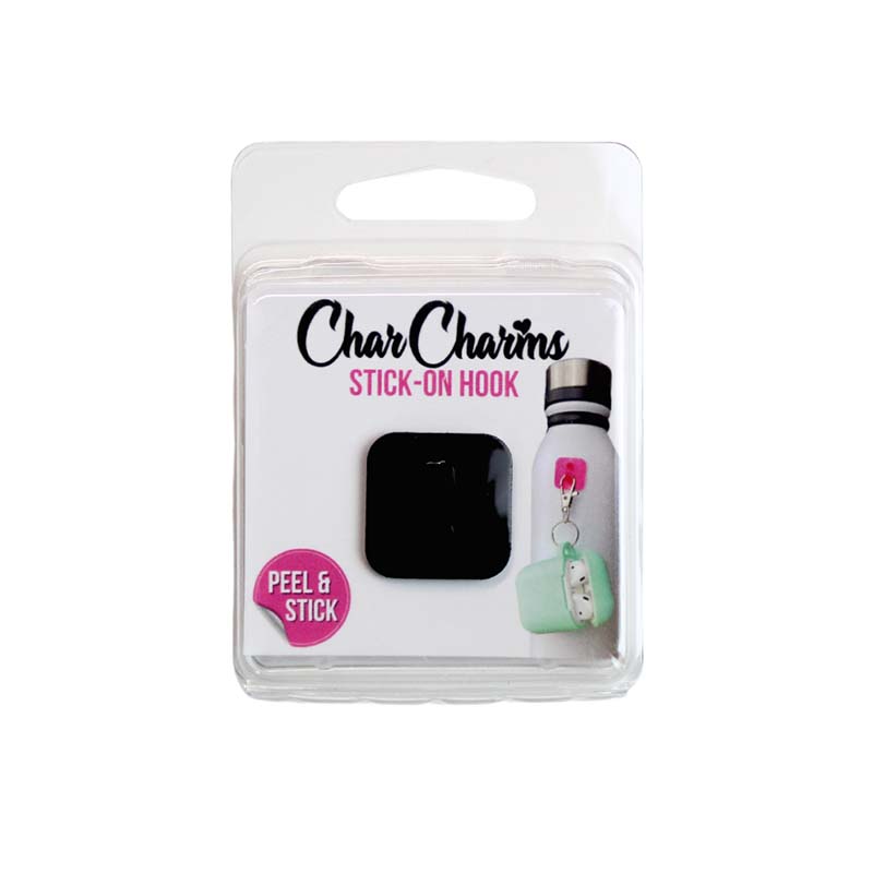 Black Square Stick On Water Bottle Charm