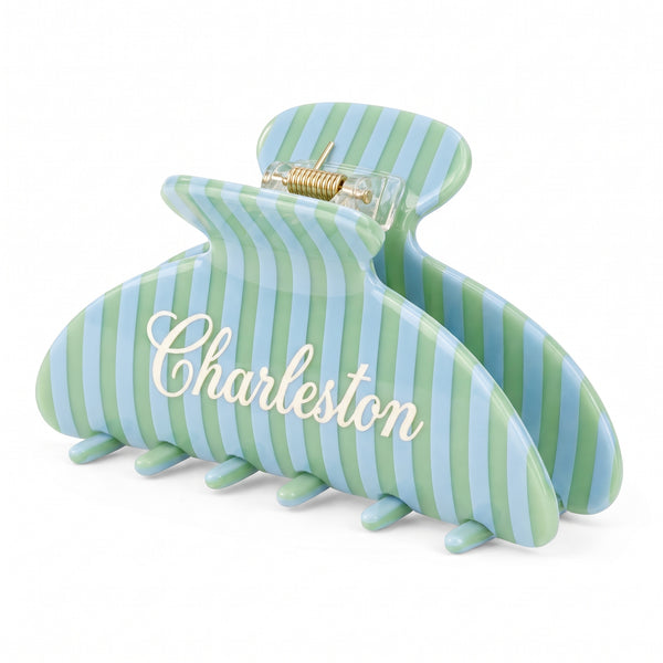 Charleston Striped Hair Claw Clip