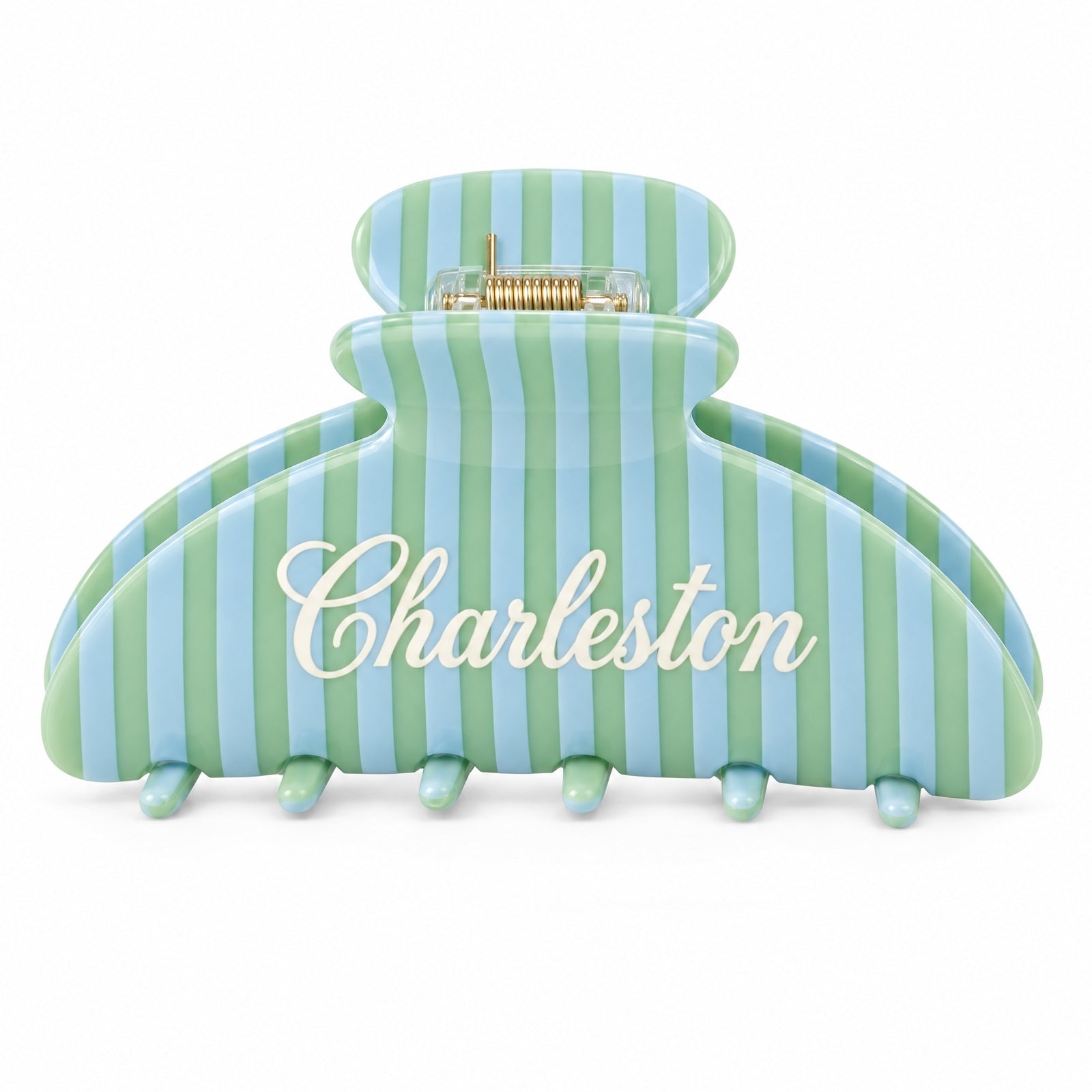 Charleston Striped Hair Claw Clip