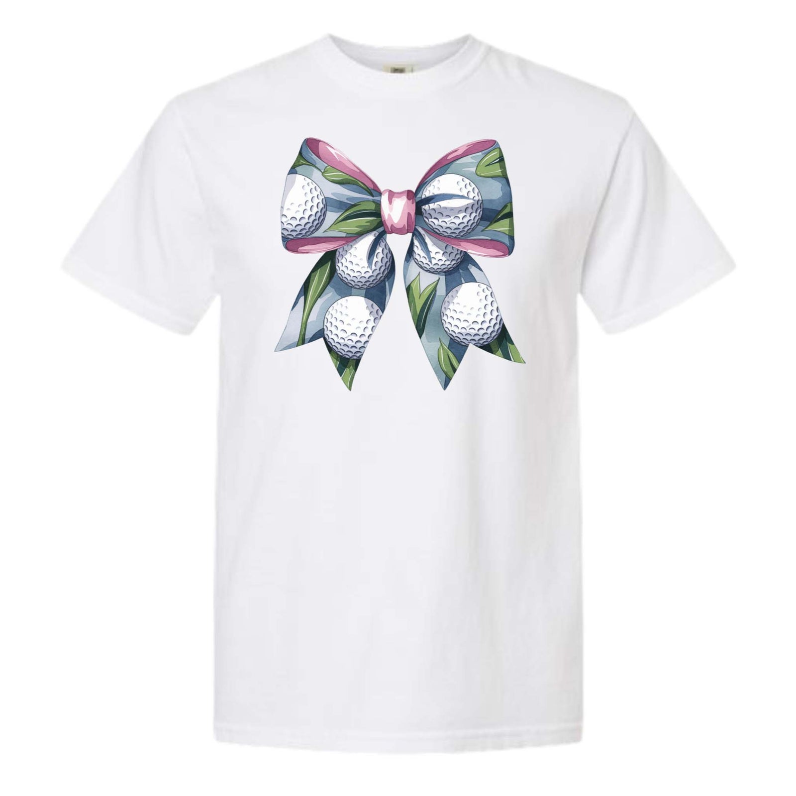 Dash Forward Golf Ball Bow Short Sleeve T-Shirt in white