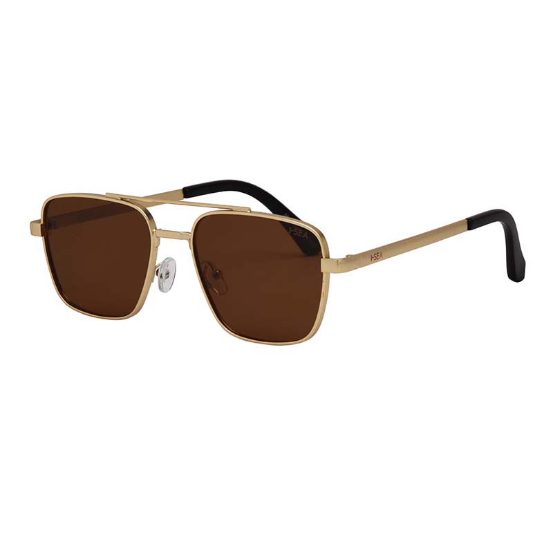 Brooks Sunglasses in Gold and Brown