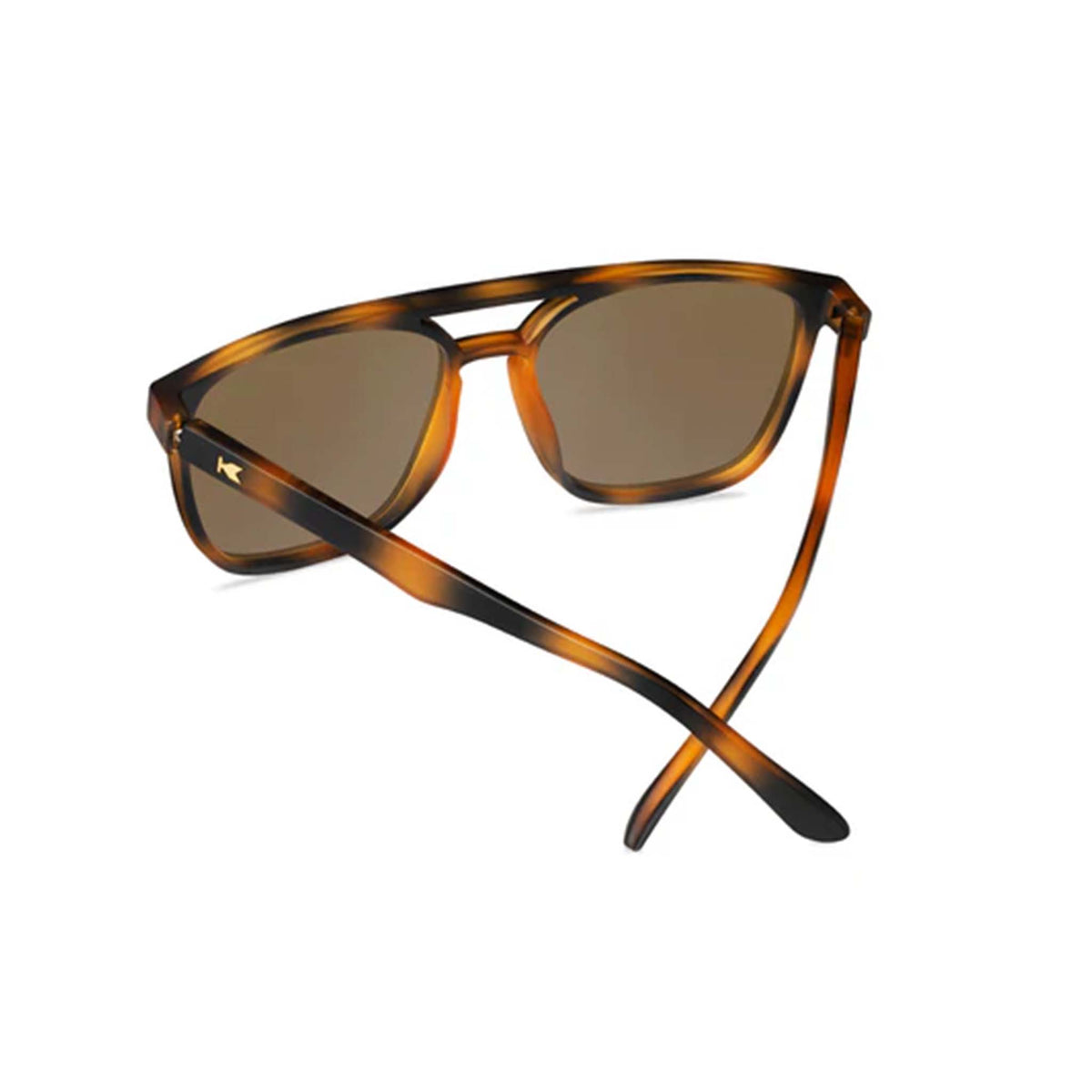 Back view of tortoise brown sunglasses.