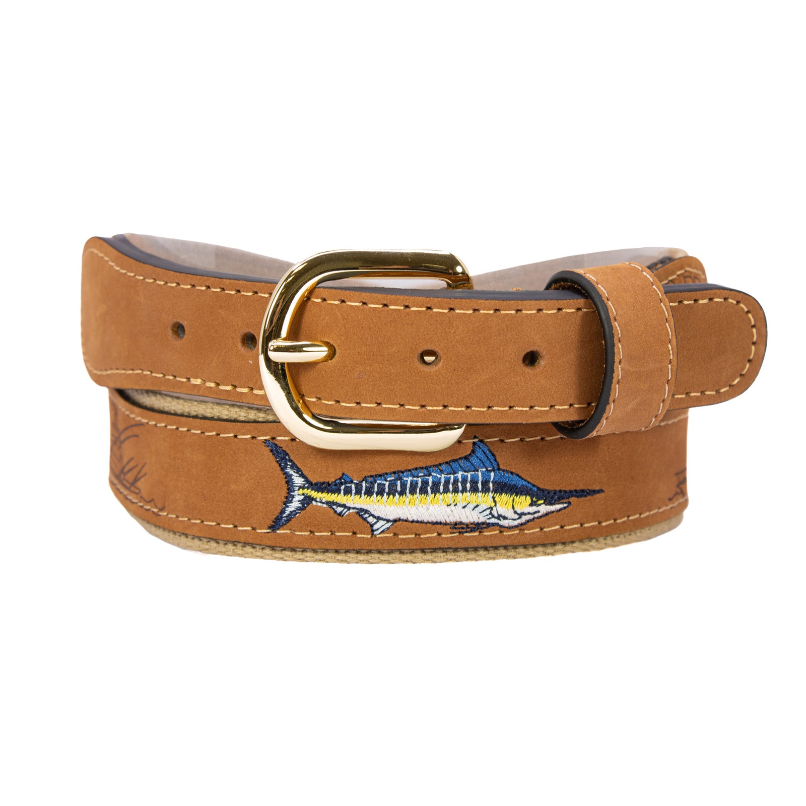 Marlin Embroidered Leather Belt from Zep-Pro.