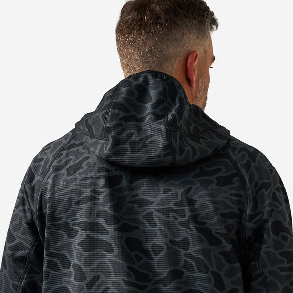 Blaze Tech Quarter Zip Pullover in Black Camo