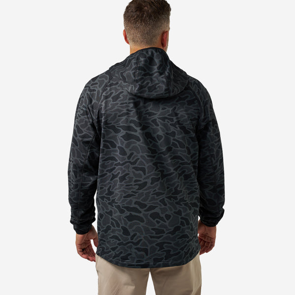 Blaze Tech Quarter Zip Pullover in Black Camo