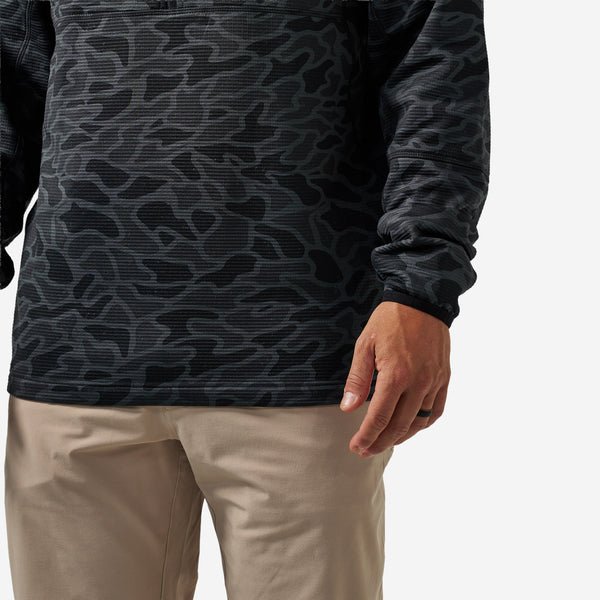 Blaze Tech Quarter Zip Pullover in Black Camo