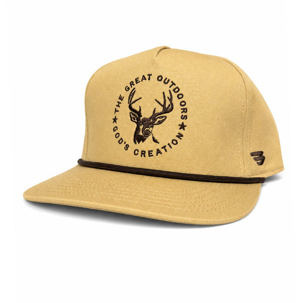 Great Outdoors God's Creation Deer Rope Hat