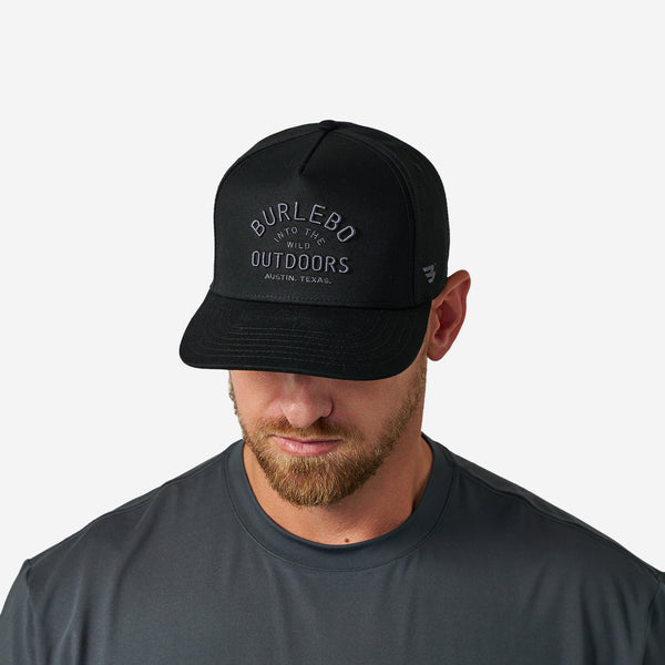 Into The Wild Rope Trucker Hat in Black