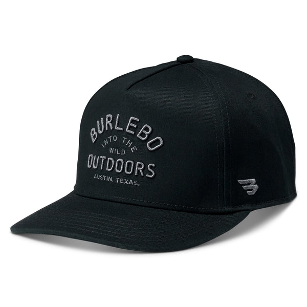 Into The Wild Rope Trucker Hat in Black