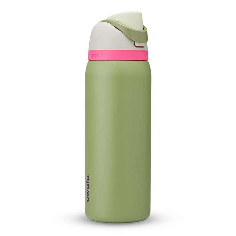 Owala FreeSip Stainless Steel Water Bottle / 19oz / Color: Neon Basil