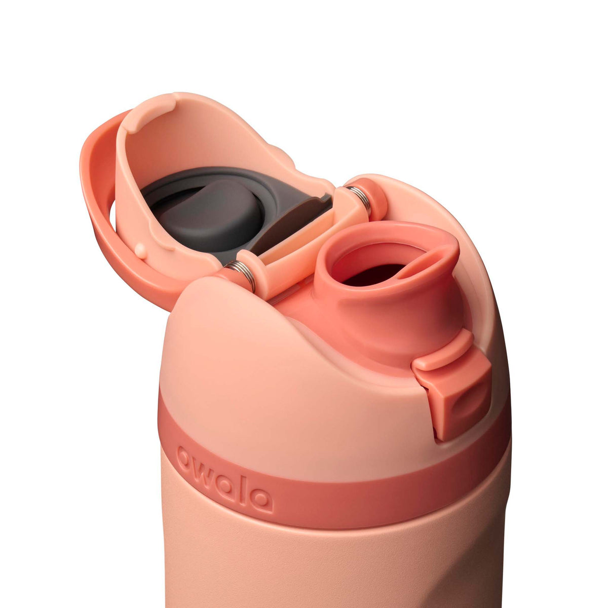 FreeSip® 24oz Stainless Steel Water Bottle in Peach of Mind by Owala shown on a white background.