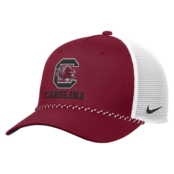 South Carolina Gamecocks Rope Trucker Hat in Crimson