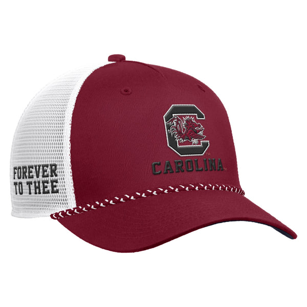 South Carolina Gamecocks Rope Trucker Hat in Crimson
