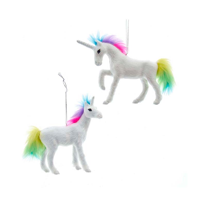 furry unicorn ornament