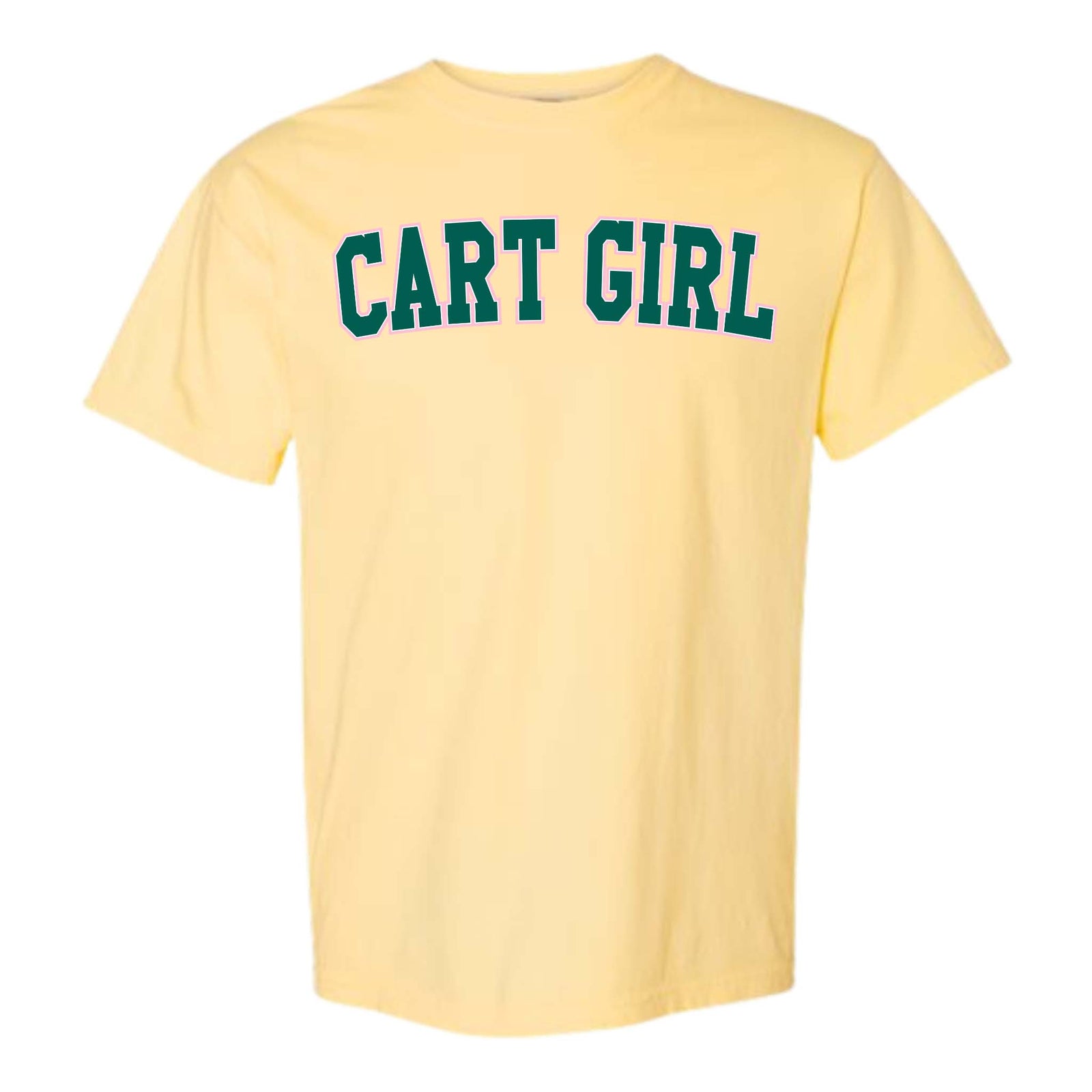 Dash Cart Girl Short Sleeve T-Shirt in butter yellow