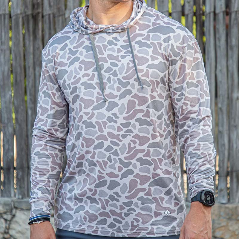 Burlebo Classic Deer Camo Performance Hoodie Palmetto Moon