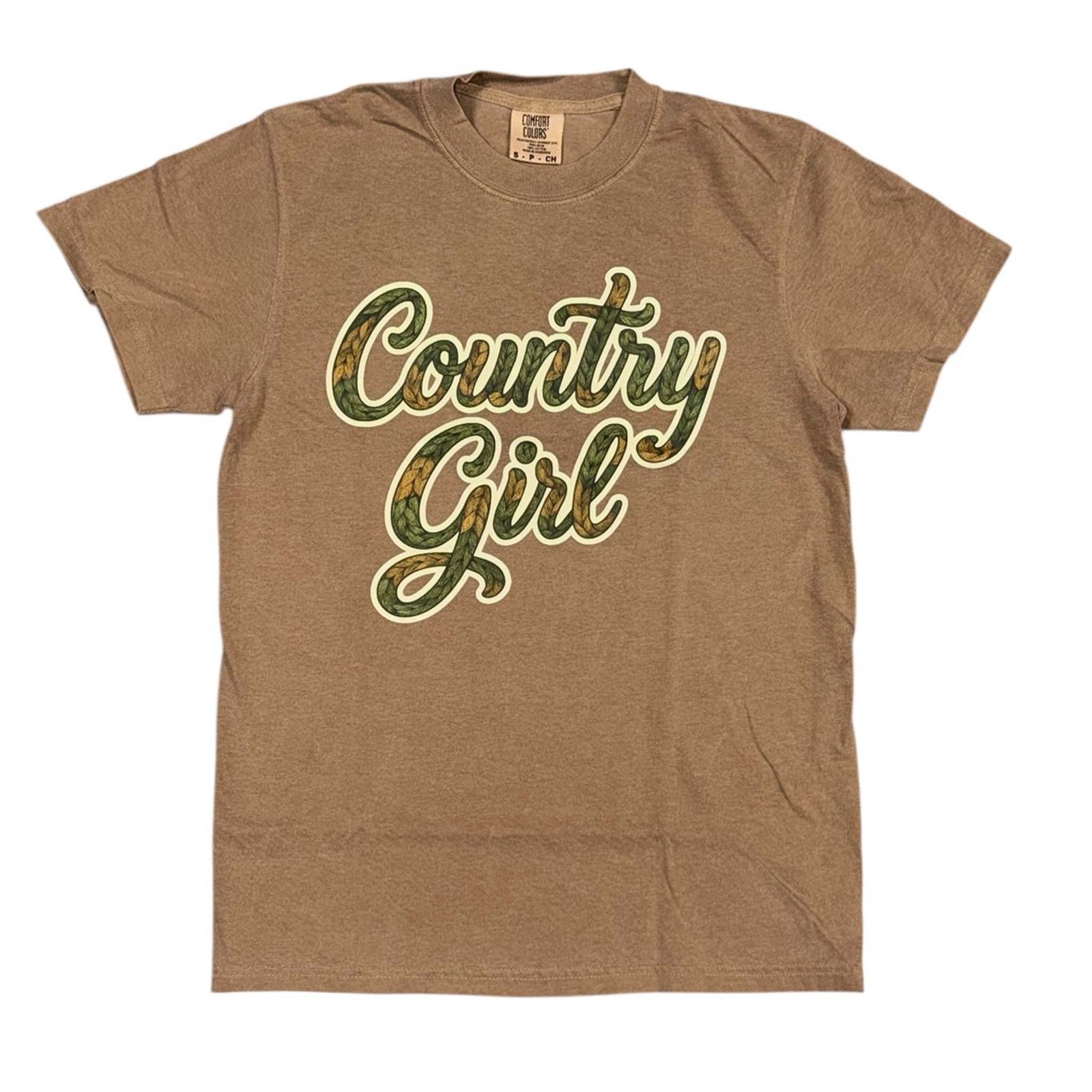 Sugar Stitch Country Girl Short Sleeve T-Shirt in Espresso