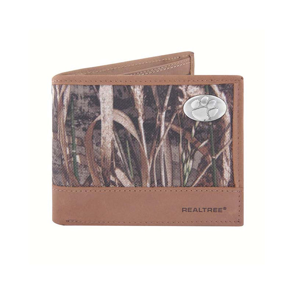 Clemson Realtree Camo Passcase Concho Wallet