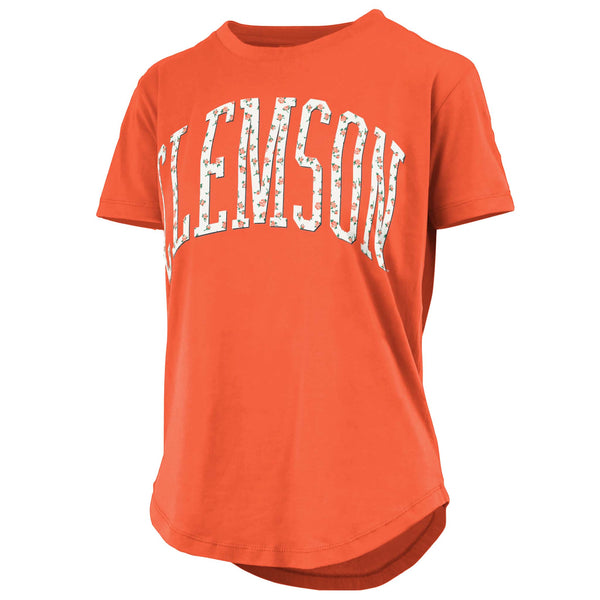Clemson Tigers Wellington Floral Short Sleeve T-Shirt