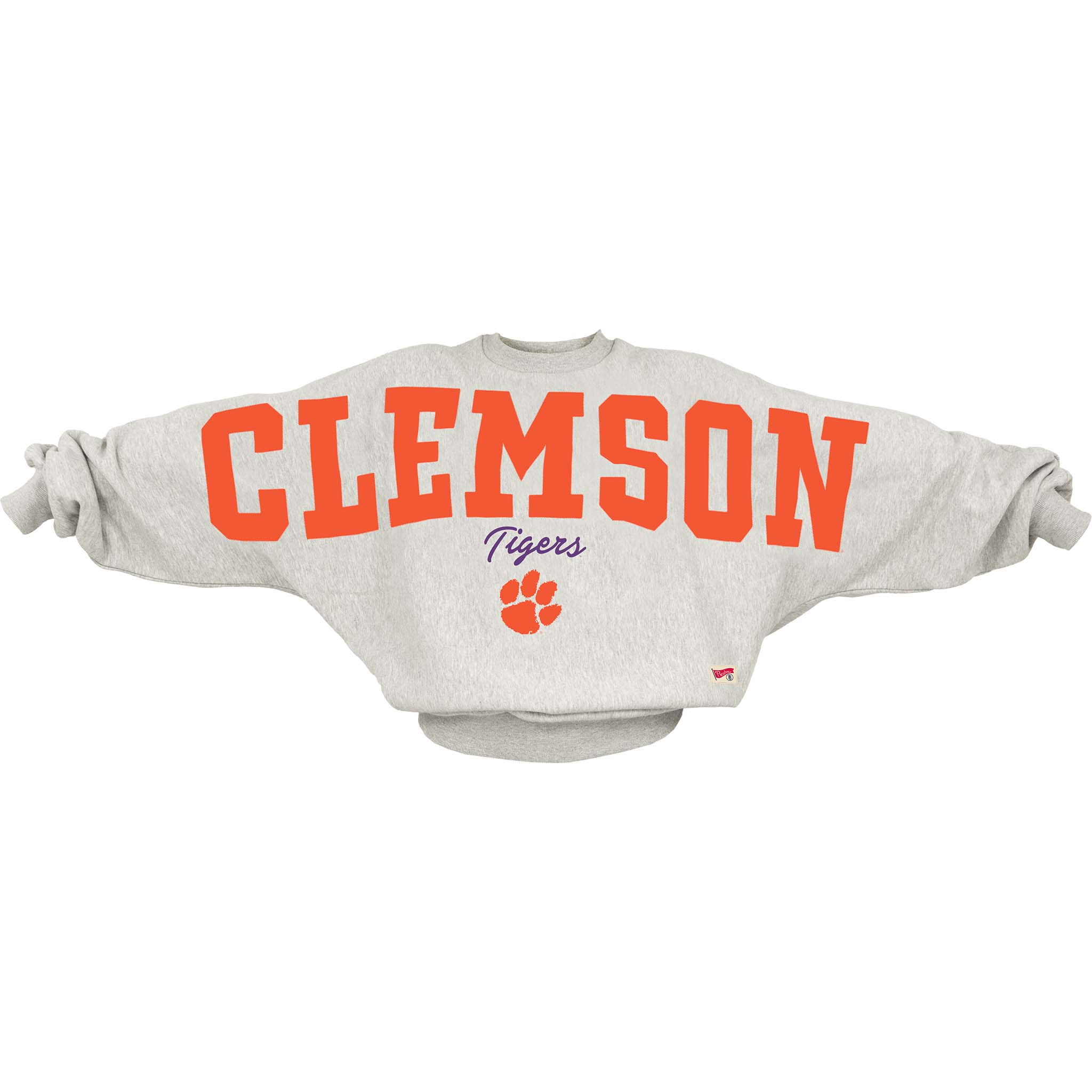 Clemson Big Text Oversized Sweatshirt