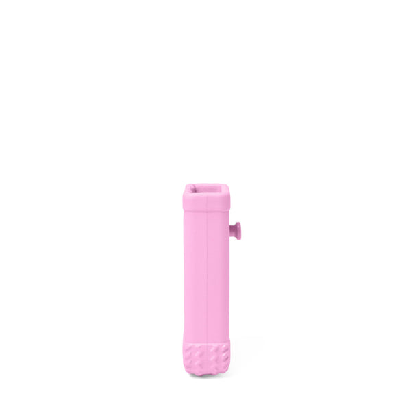 Side view of a pink phone case with a Bogg logo on a white background
