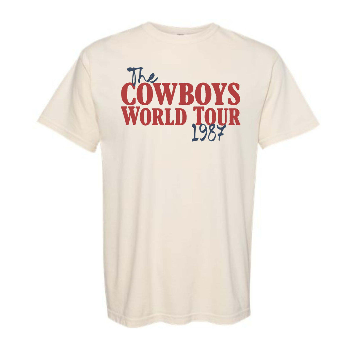 Dash Forward Cowboy World Tour Short Sleeve T-Shirt in Ivory