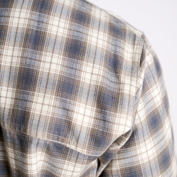 Harbor One Pocket Button Down  Flannel in Washed Black and Teak