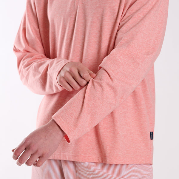 Mariner 1/4 Zip Pullover in Melon Heather
