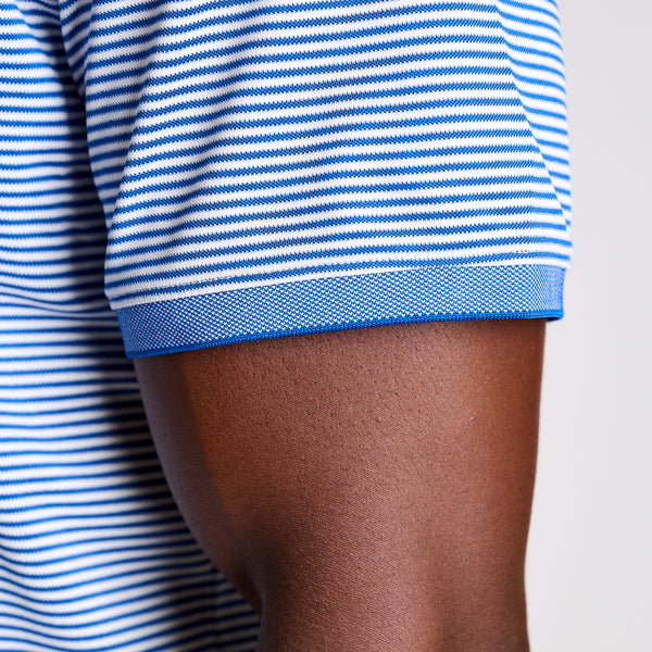 Slipknot Stripe Polo in Tide