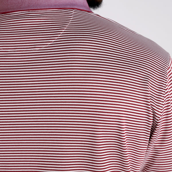 Slipknot Stripe Polo in Boysenberry