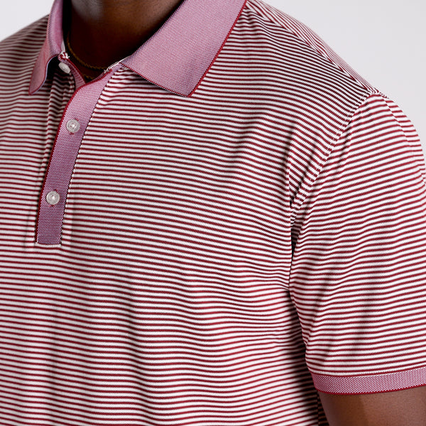 Slipknot Stripe Polo in Boysenberry