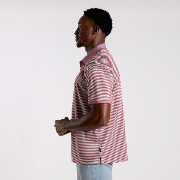 Slipknot Stripe Polo in Boysenberry