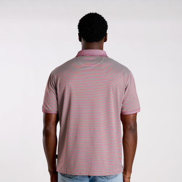 Slipknot Stripe Polo in Boysenberry
