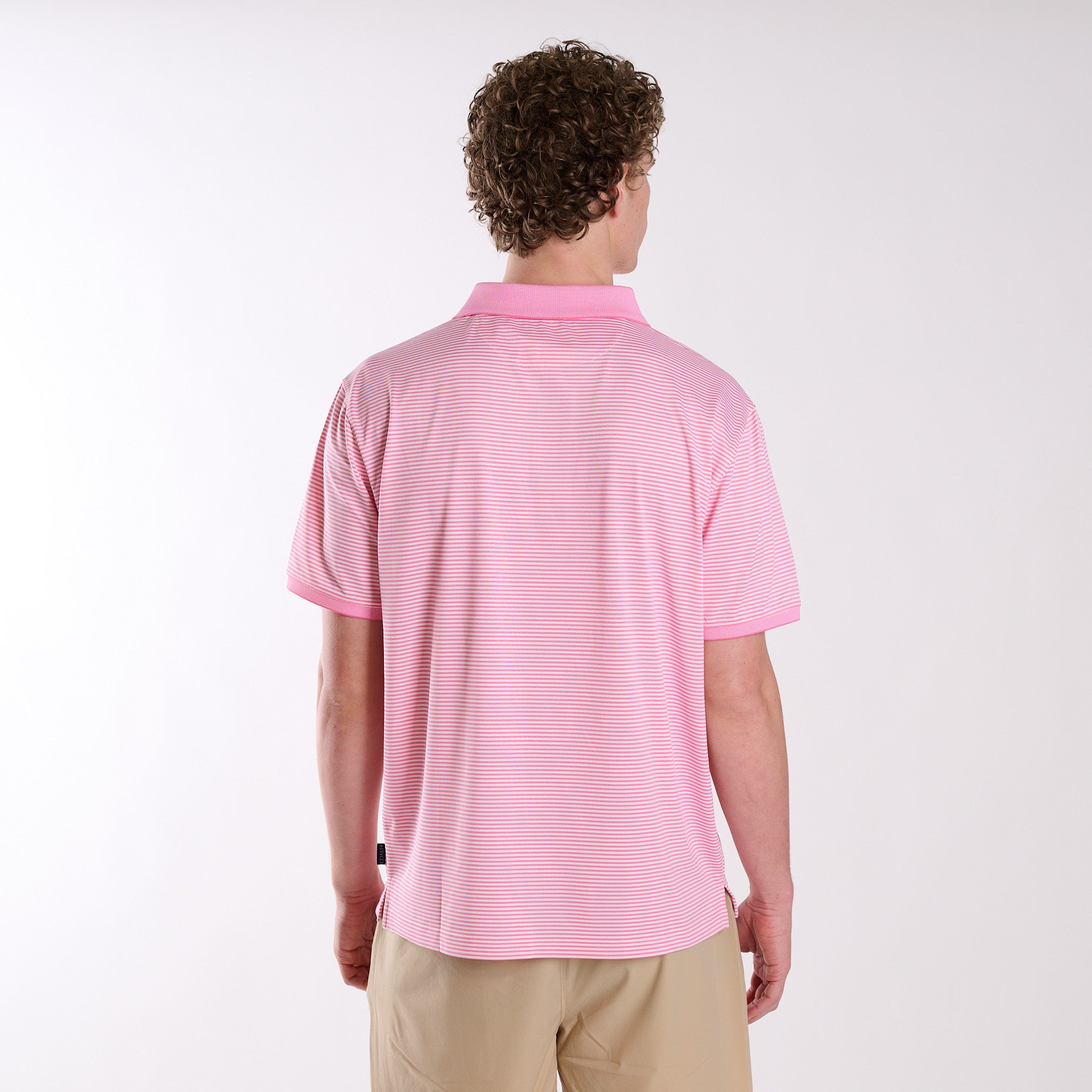COAST Azalea Slipknot Stripe Polo | Palmetto Moon