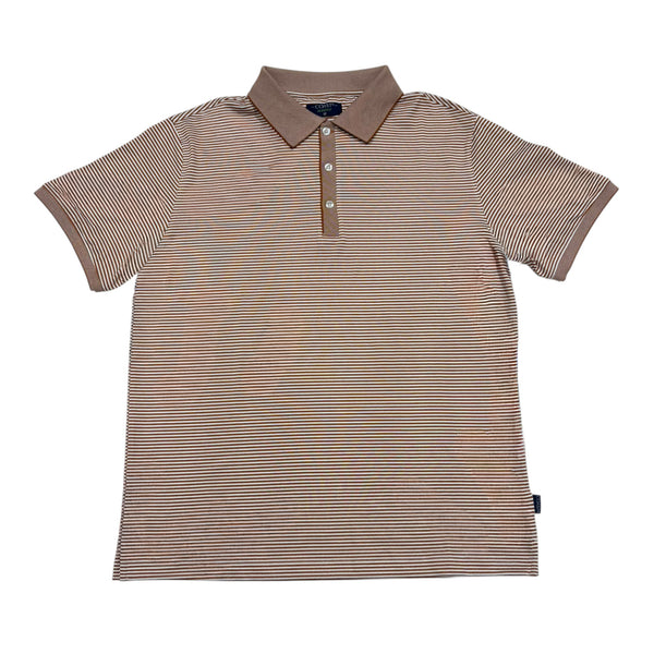 Slipknot Stripe Polo in Camel
