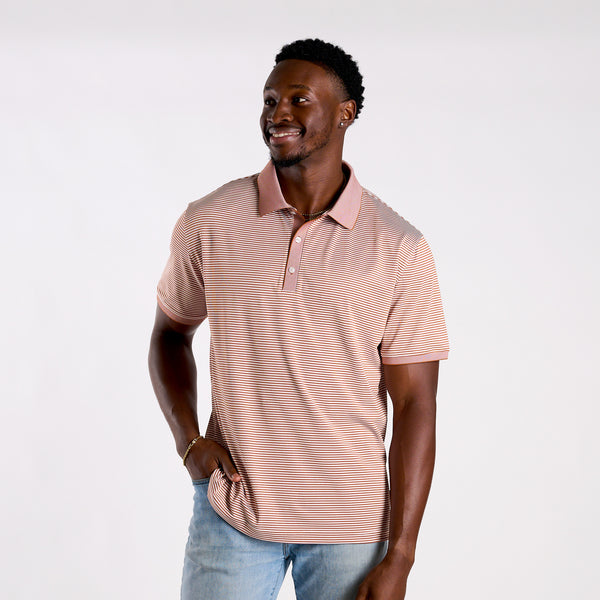 Slipknot Stripe Polo in Camel