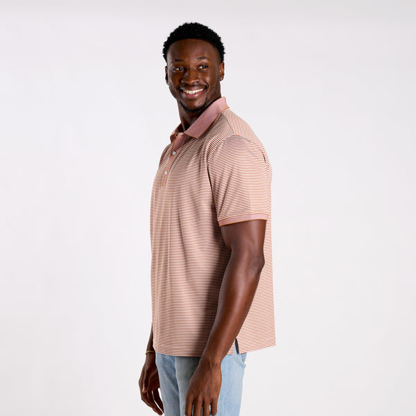 Slipknot Stripe Polo in Camel