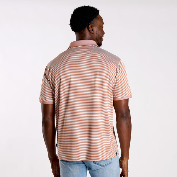 Slipknot Stripe Polo in Camel