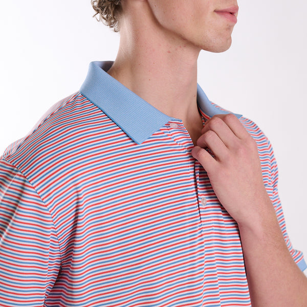 Tri-Stripe Polo in Red, White, & Blue