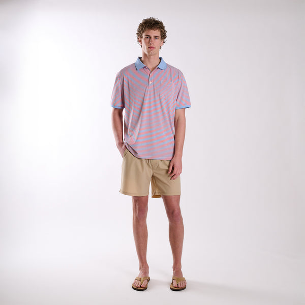 Tri-Stripe Polo in Red, White, & Blue