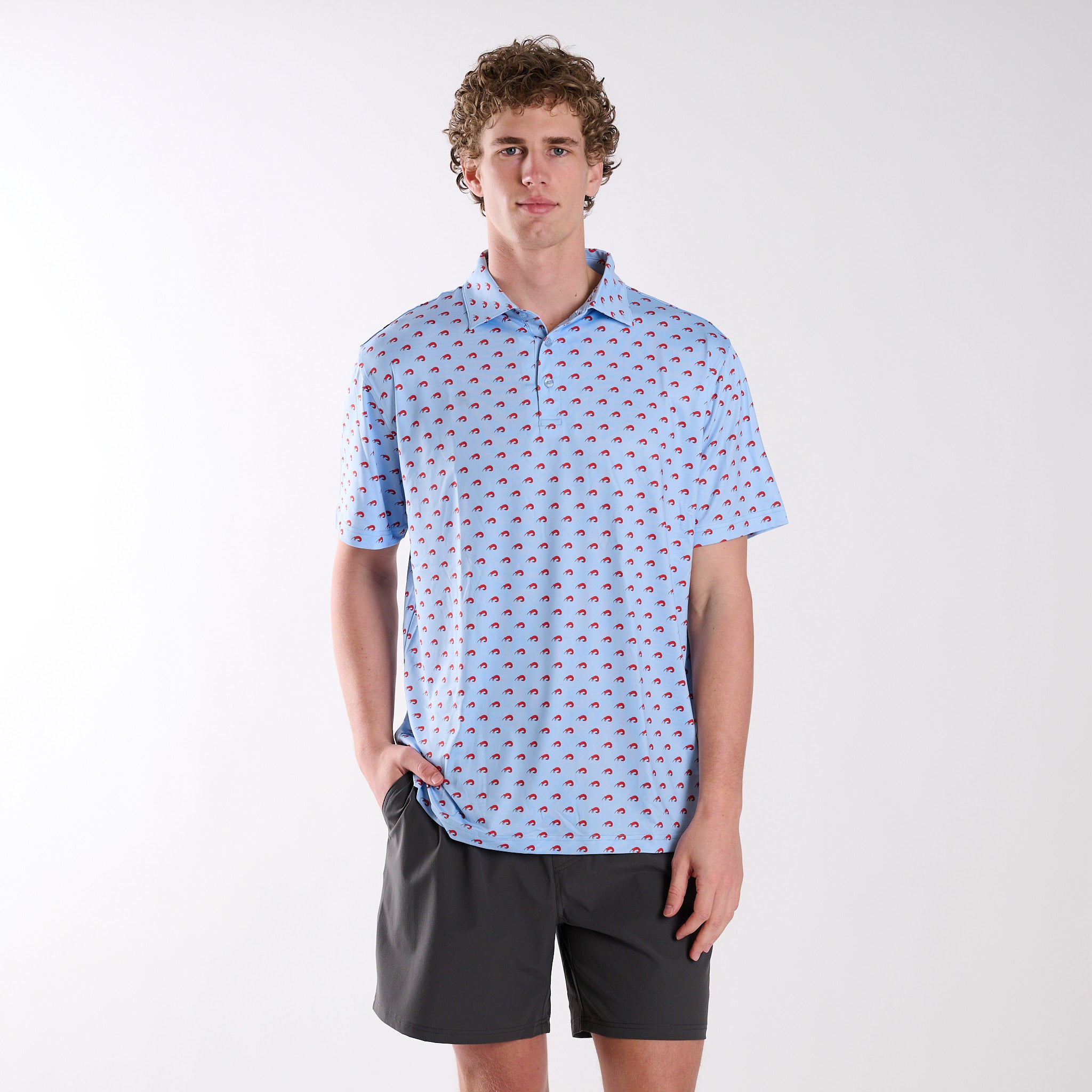 Mississippi Shrimp Printed Polo