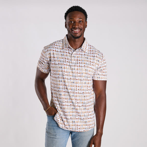 Whiskey Bar Printed Polo