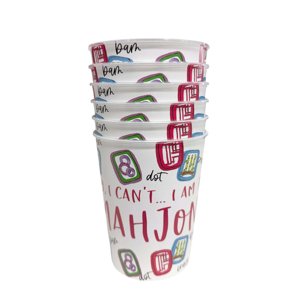 Mahjong 16oz Resueable Cups - Set of 6