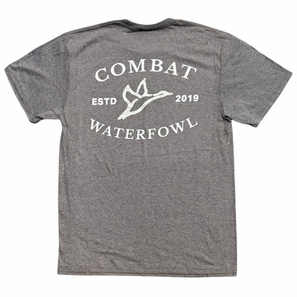 Ramadi Badge Sleeve T-Shirt in Graphite Heather