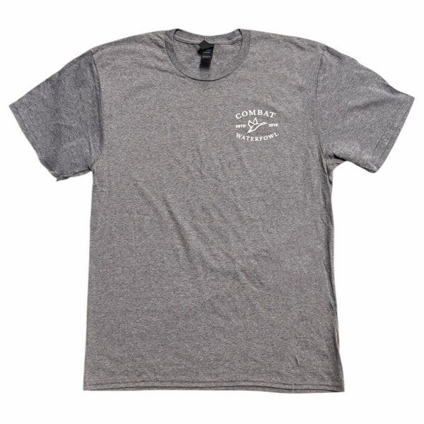 Ramadi Badge Sleeve T-Shirt in Graphite Heather