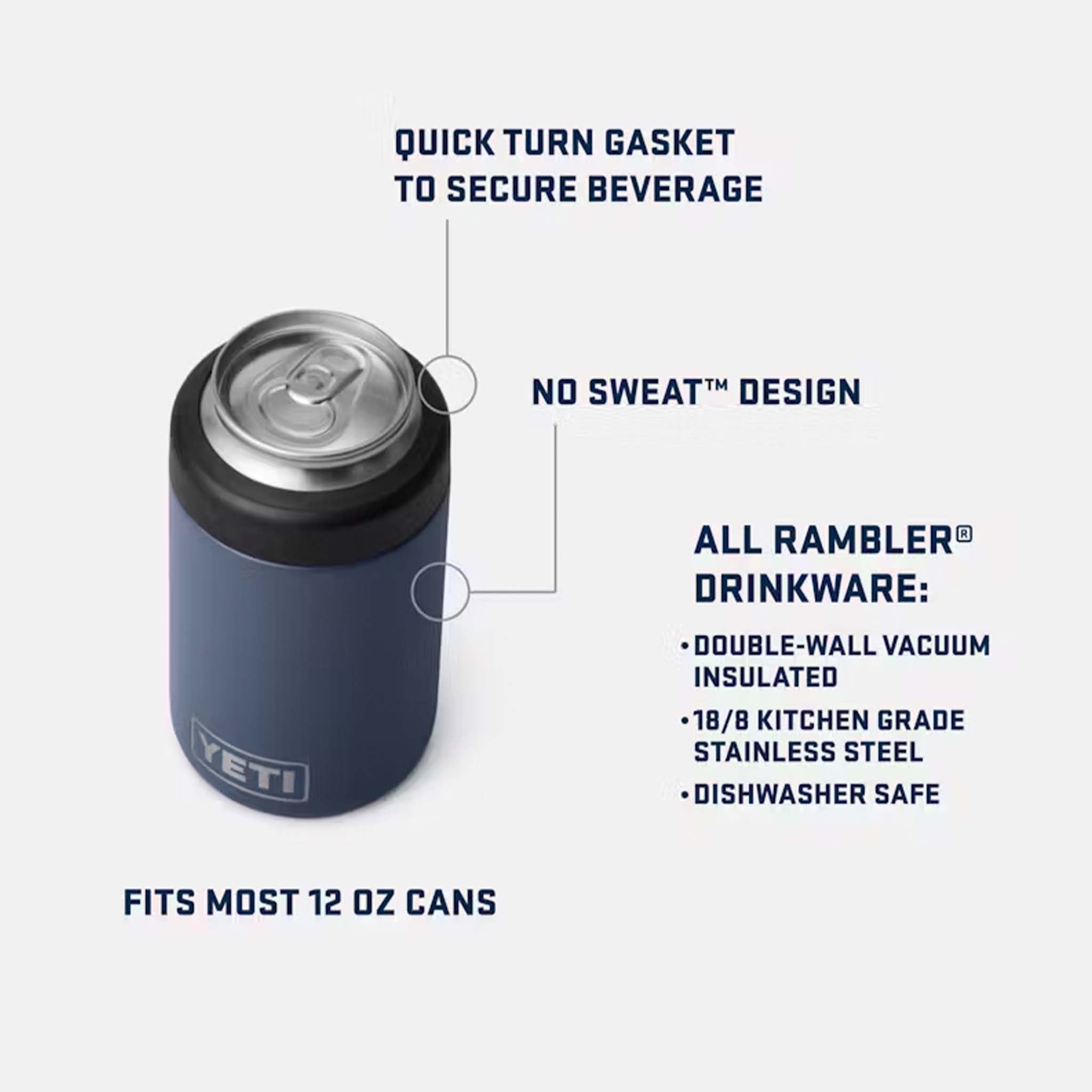 YETI コルスター YETI Rambler Colster 12 oz. Stainless Steel Can Insulator