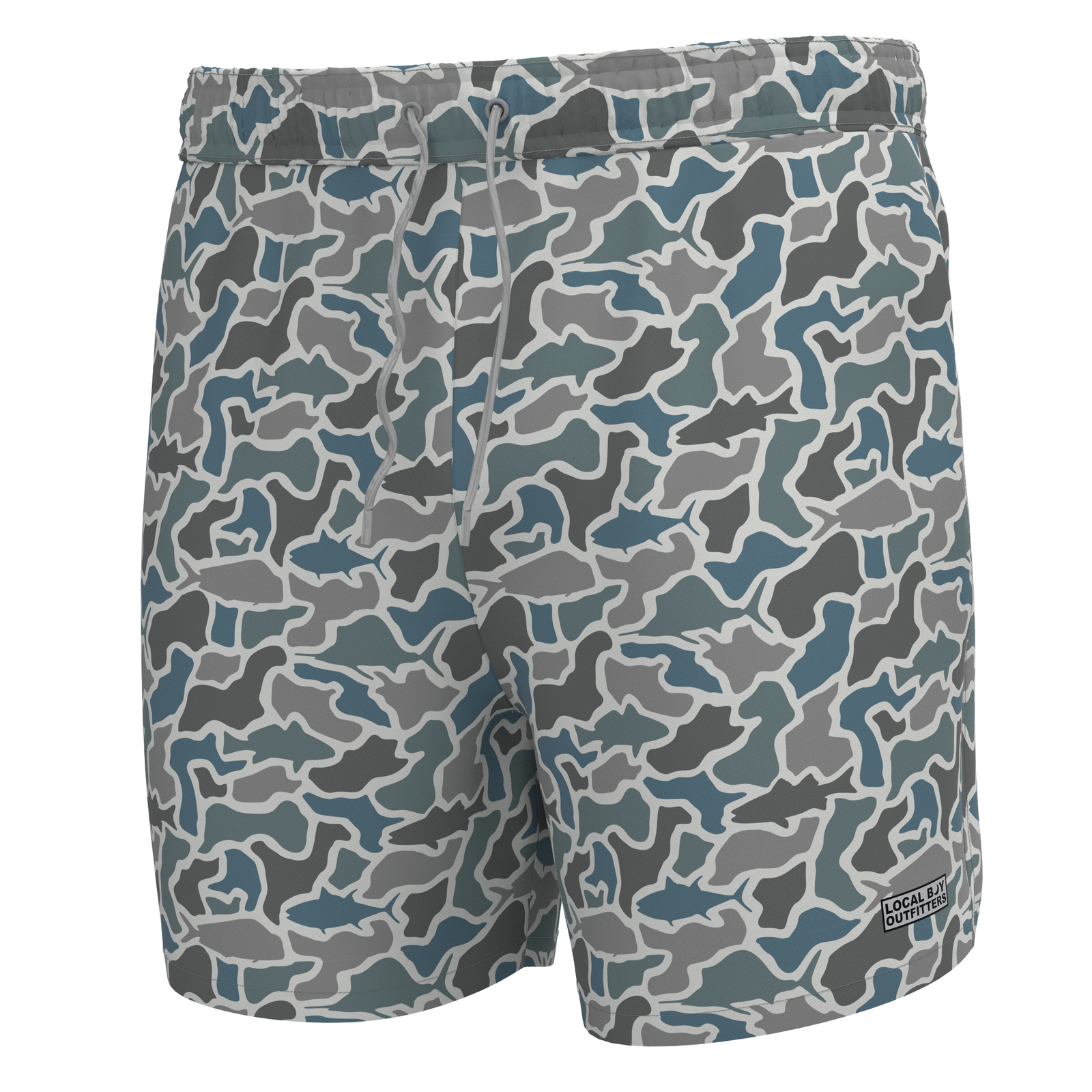 Bayview Swim Trunks in Fish Camo by local boy outfitters