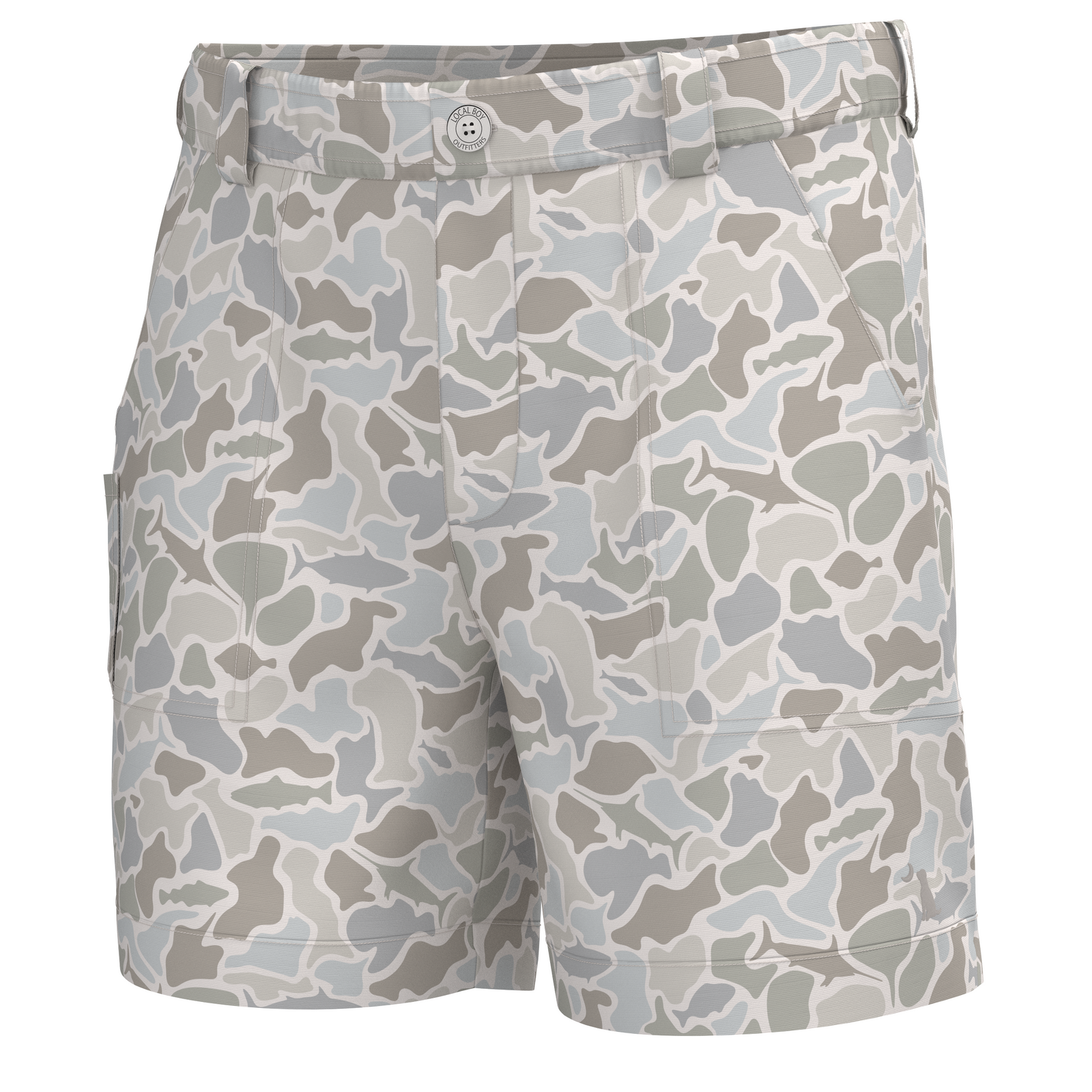 local boy outfitters 6 Inch Chum Shorts in Saltwater Forest Camo